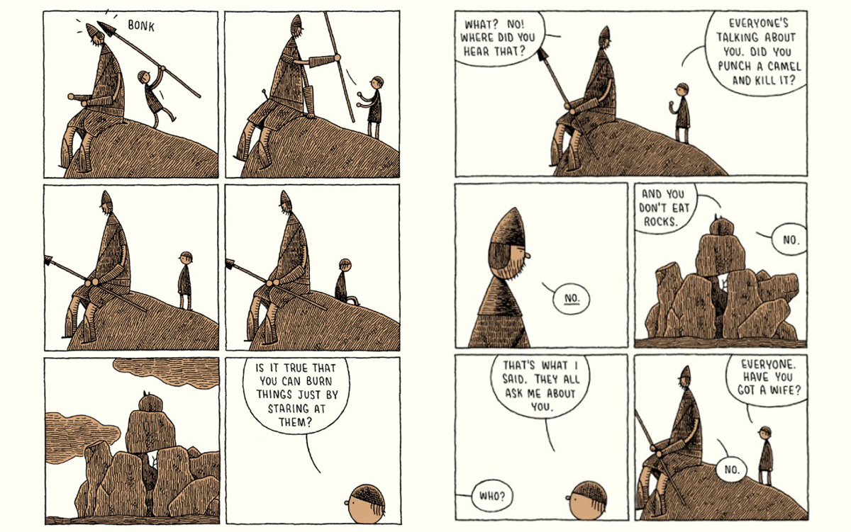 tom gauld, goliath, комікс, голіаф, література проти війни, дитячі книжки про війну, біблія для дітей, бумкнига, комикс